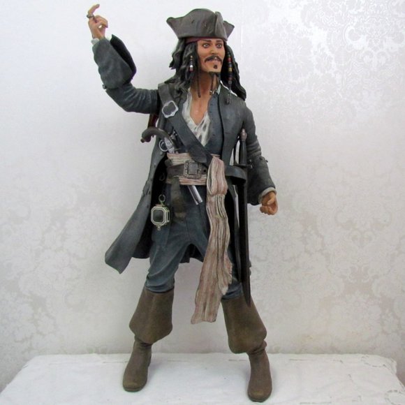 CAPT JACK SPARROW PIRATE JOHNNY DEPP TALKING 18" FIGURE PIRATES of the CARIBBEAN - Picture 4 of 14